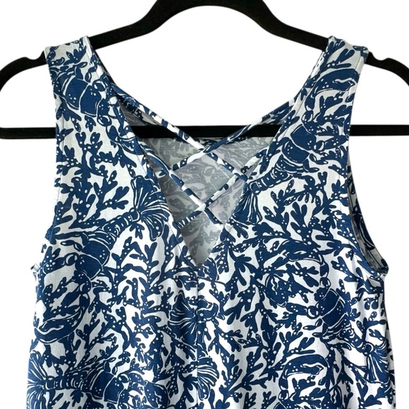 LILY PULITZER | NWOT KRISTEN FLOUNCE DRESS KRILLEN IT NAVY & WHITE | EXTRA SMALL - Picture 9 of 12